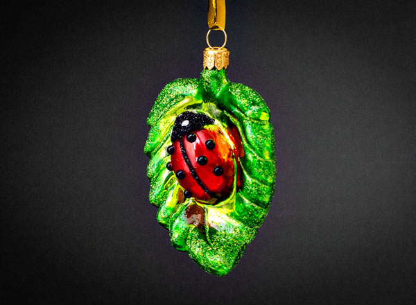 Christmas tree toy Ladybug on Leaf
