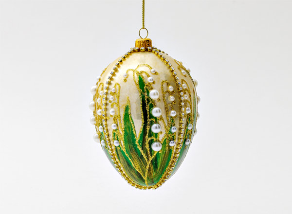 Christmas tree toy Faberge Egg Lilies of the Valley Egg (gold)