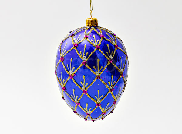 Елочная игрушка Яйцо Фаберже Яйцо Фаберже королевское синие