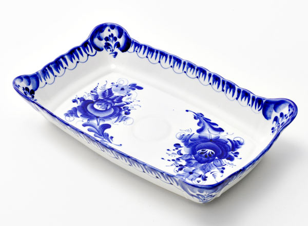 Tray rectangular Gzhel 