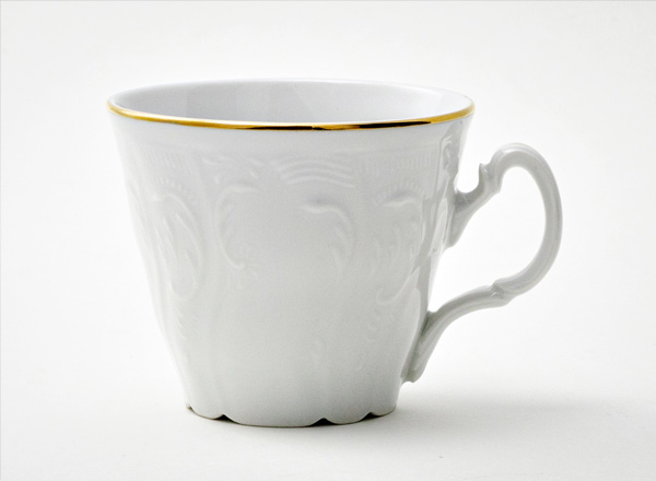 Чашка чайная второй сорт Бернадотт Белый узор Бернадотт ведерка