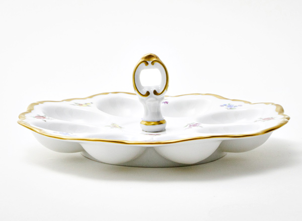 Поднос с ручкой для яиц Корона Цветы Корона Круглый лоток на 8 яиц