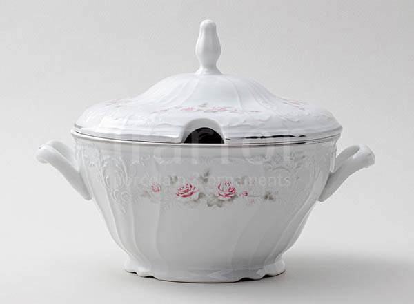 Супница Бернадотт Серая роза платина Бернадотт