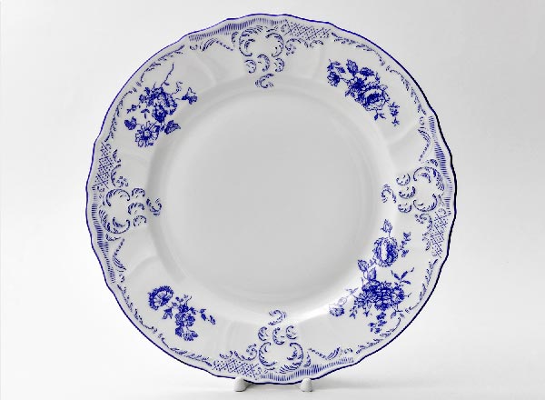 Блюдо круглое Бернадотт Синие розы Бернадотт