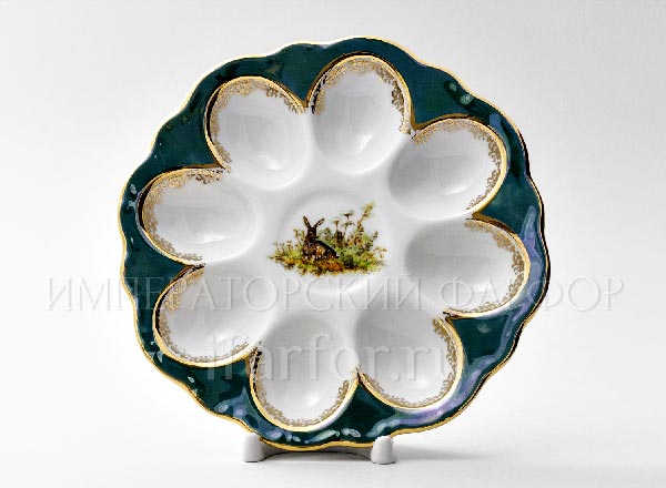 Поднос для яиц Охота Зеленая Корона Круглый лоток на 8 яиц