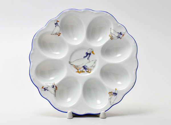 Dish/ platter for eggs Crown Geese Crown