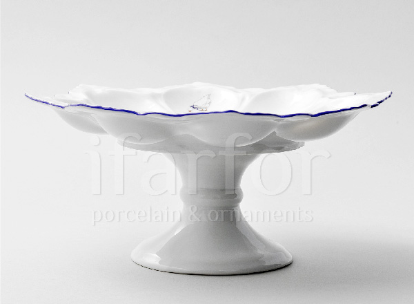 Vase for fruit footed Crown Geese Crown