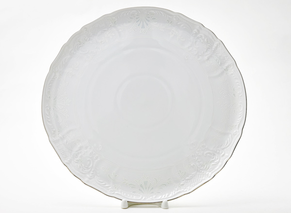 Dish/ platter for cake Bernadotte Platinum Pattern Bernadotte