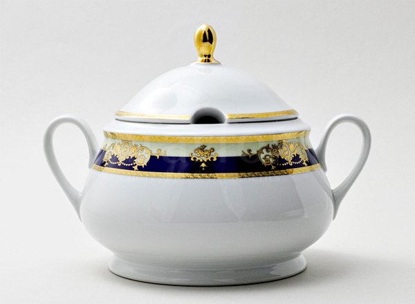 Супница и крышка Кобальтовая лента Яна