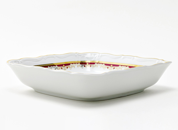Salad bowl square Red lily Maria