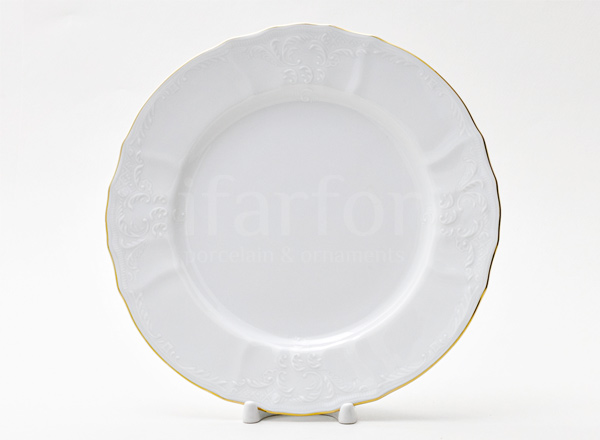 Plate shallow Bernadotte White Pattern