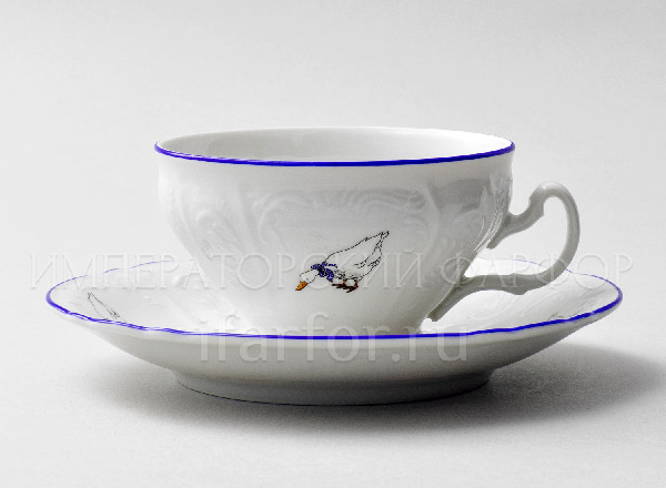 Чашка с блюдцем чайная Гуси Бернадотт