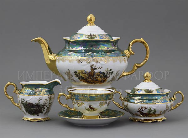 Tea Set Hunting Green 6/17 Frederick
