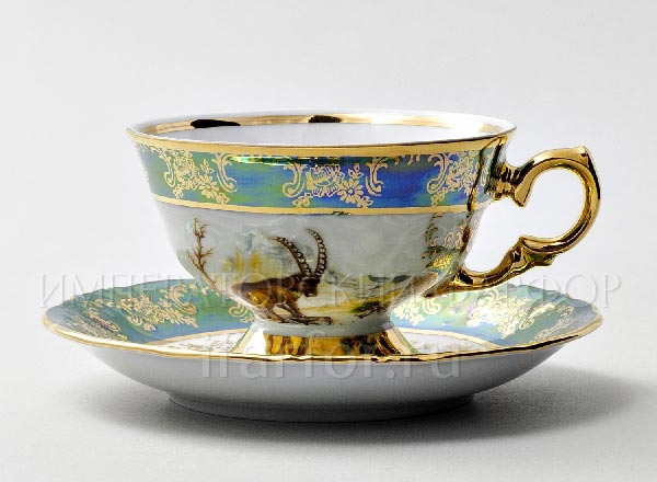 Cup and saucer tea Hunting Green Frederick