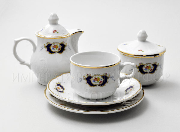 Tea Set Bernadotte Blue Eye 6/22 Bernadotte