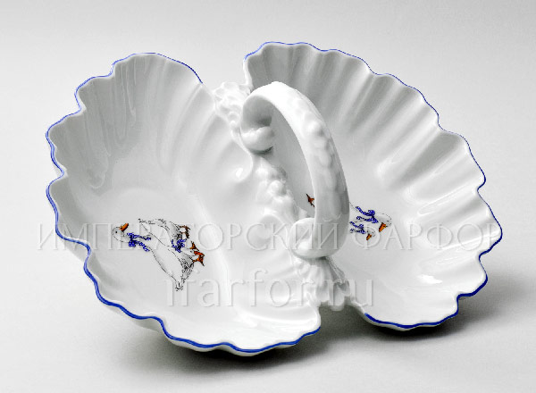 Compartmental dish 2-section Geese DUBI