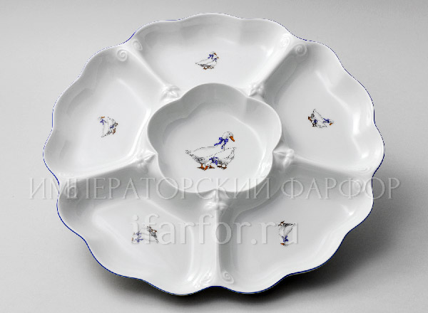 Compartmental dish 6-section Geese DUBI