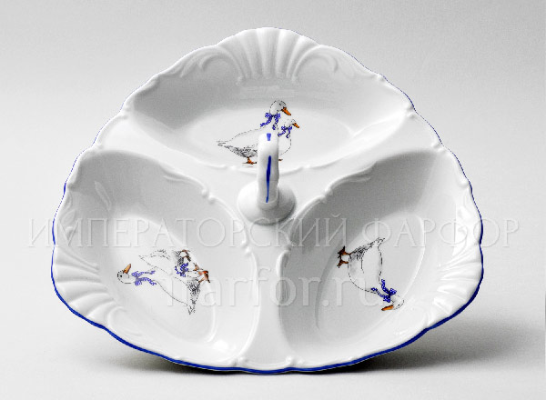 Compartmental dish 3-section Geese DUBI