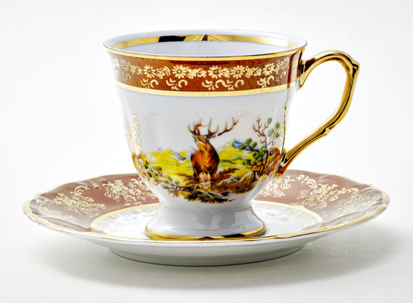 Cup and saucer Coffee Hunting Red 4 Maria Teresa