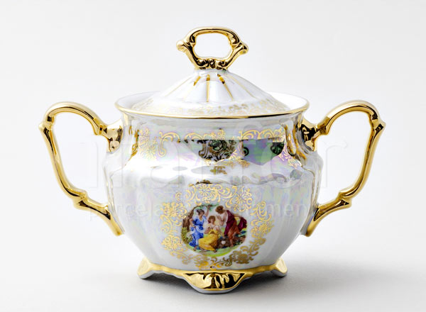 Sugar bowl Madonna Mother of Pearl Maria Teresa