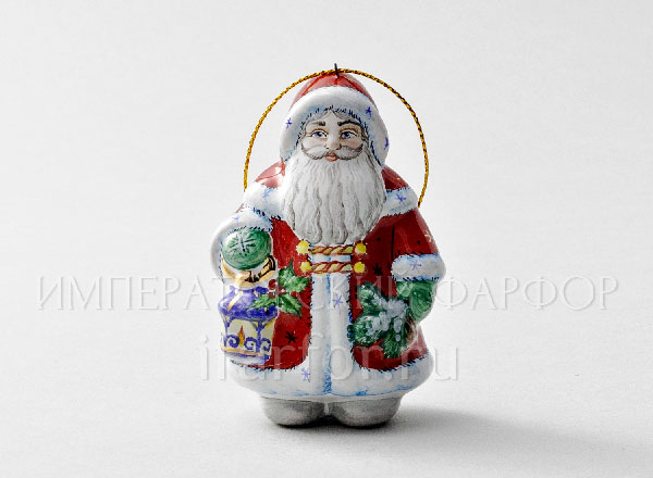 Christmas tree toy Santa Claus with a flashlight