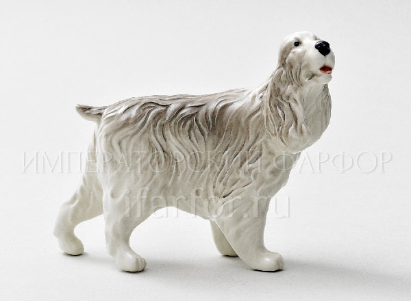 Sculpture Russian spaniel gray