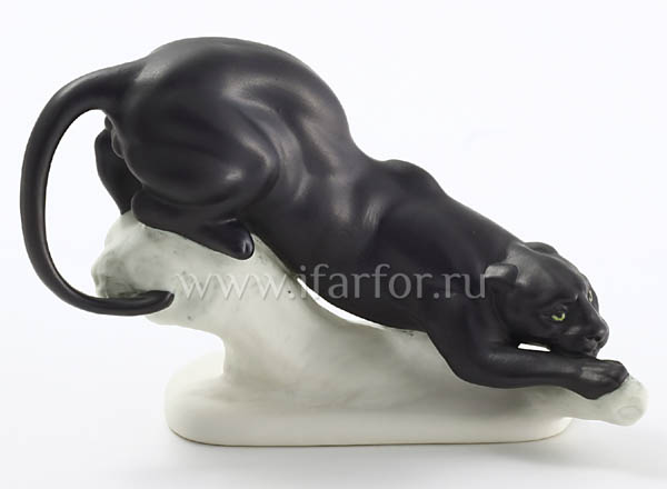 Скульптура Чёрная пантера (бисквит)