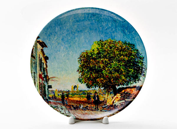 Декоративная тарелка Сислей Альфред The Chestnut Tree at Saint-Mammes, 1880