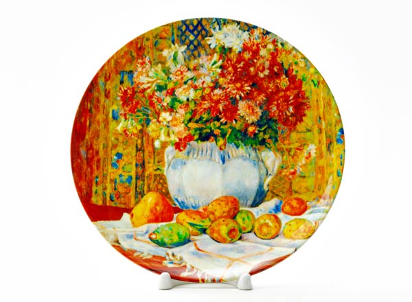 Decorative plate Renoir Pierre-Auguste Цветы в вазе и груши