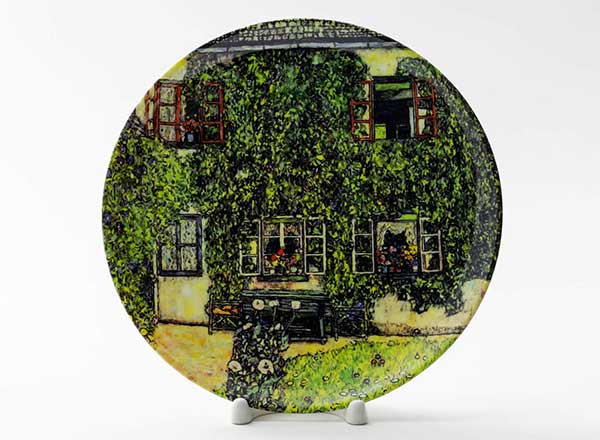 Decorative plate Klimt Gustav Huntsmans cottage