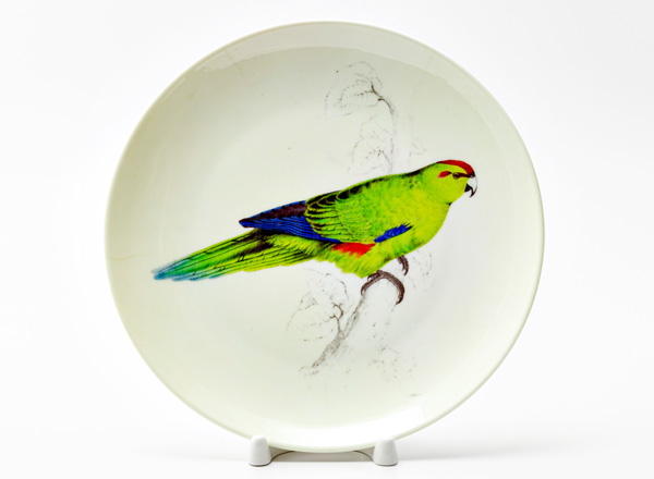 Декоративная тарелка Лир Эдвард Зеленый попугай