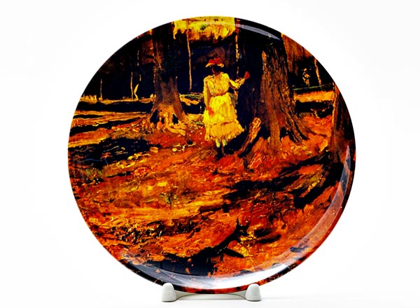 Декоративная тарелка Винсент Ван Гог Девушка в лесу