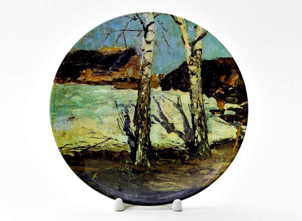 Decorative plate Korovin Konstantin Alekseevich Last snow