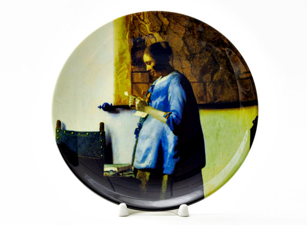 Декоративная тарелка Ян Вермеер Женщина в голубом, читающая письмо