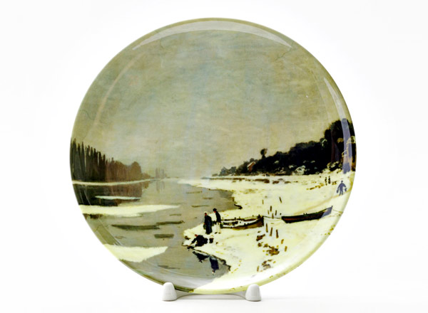 Декоративная тарелка Оскар Клод Моне Льдины на Сене в Буживале