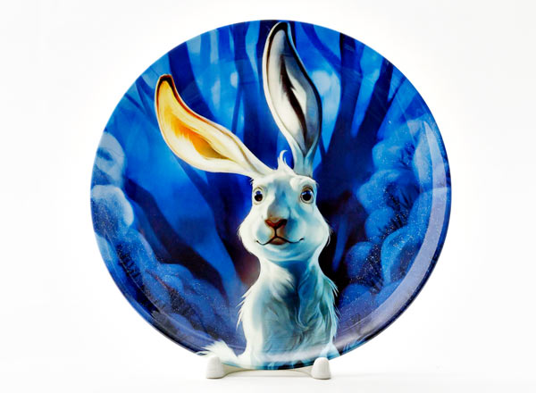 Декоративная тарелка  Белый Кролик