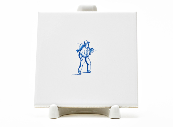 Tile Dutch. Man with booty 