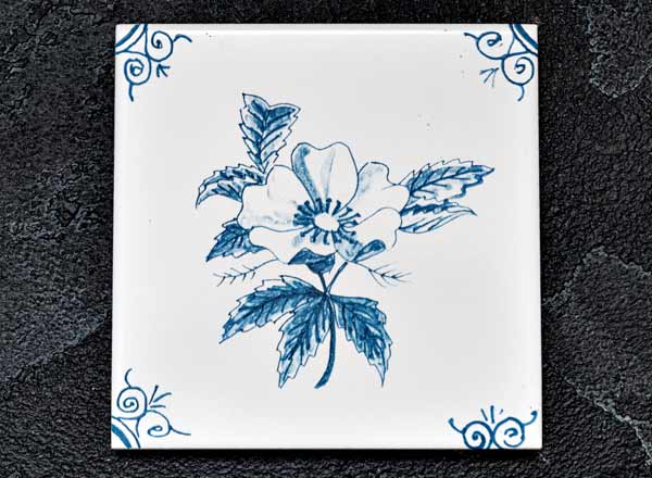 Tile Dutch. Flower 2 