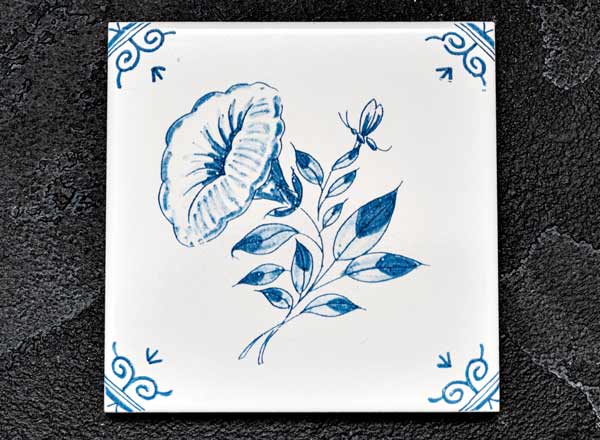 Tile Dutch. Flower 7 