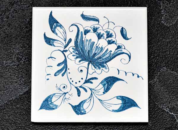 Tile Dutch. Flower 8 