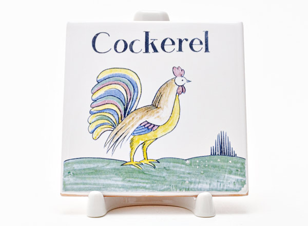Tile Dutch. Cockerel 