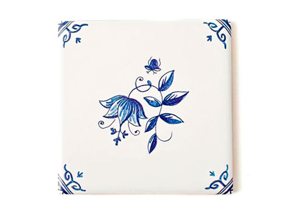 Tile Dutch. Flower 11 