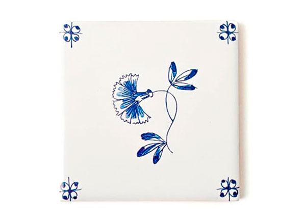 Tile Dutch. Flower 12 