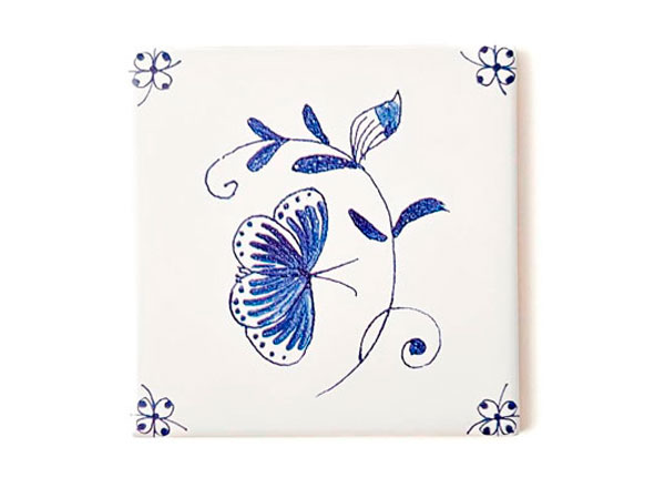 Tile Dutch. Flower 15 