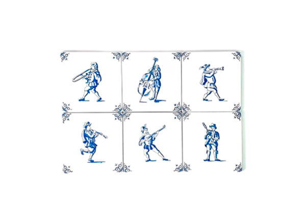 Набор изразцов Голландский. Музыканты 3