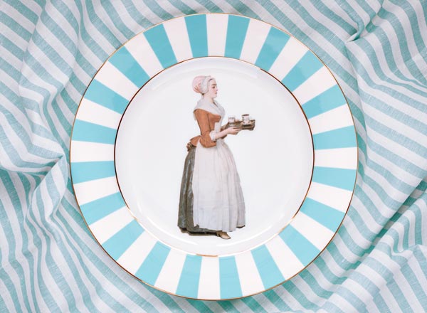 Тарелка мелкая Шоколадница лазурный 1