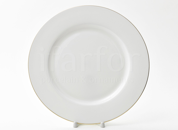 Тарелка мелкая Золотая лента