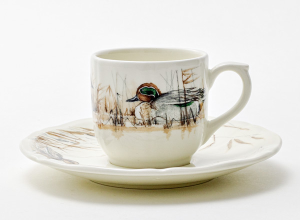 Cup and saucer Coffee SOLOGNE GIEN Rochelle