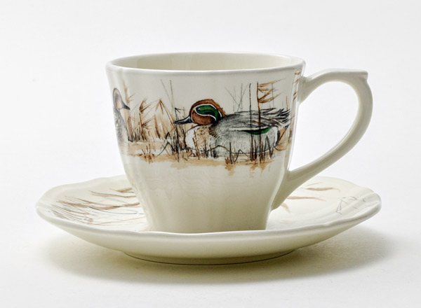 Cup and saucer tea SOLOGNE GIEN Rochelle