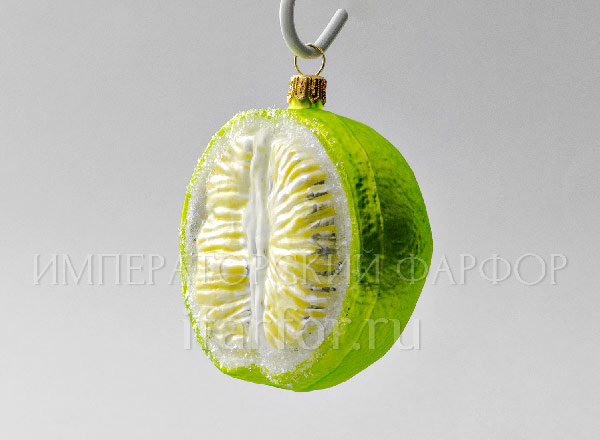 Елочная игрушка Ягоды и фрукты. Грейпфрут в льдинках
